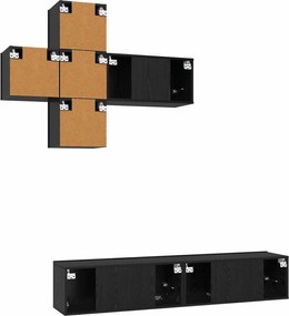 vidaXL Σετ επίπλου τηλεόρασης Επιτοίχιο 3 pcs Επεξεργασμένο Ξύλο