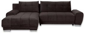 Γωνιακός καναπές - κρεβάτι Caribbean με αποθηκευτικό χώρο 273x191x83cm Καφέ - Αριστερή γωνία - TED4589