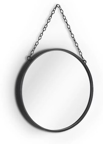 Καθρέπτης Επίτοιχος Στρογγυλός Ø25,5 εκ. Black Μέταλλο Mirrors &amp; More Sabine 1120102
