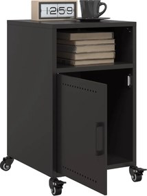 vidaXL Κομοδίνα 2 τεμ. Μαύρα 36x39x59 εκ. Χάλυβα