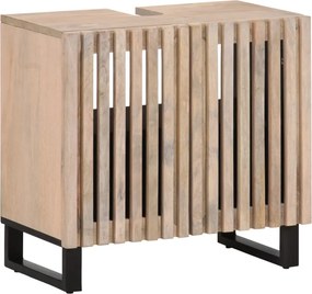 vidaXL Ντουλάπι Μπάνιου 62x34x58 εκ. από Μασίφ Ξύλο Μάνγκο