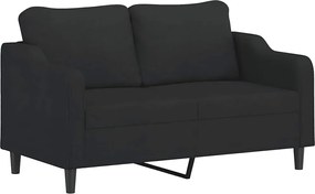 vidaXL Πολυθρόνες Σετ 3 Τεμ. Μαύρες από Ύφασμα Μικροϊνών με Μαξιλάρια