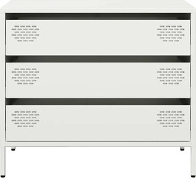 vidaXL Ντουλάπι Λευκό 68x39x58,5 εκ. από Χάλυβα Ψυχρής Έλασης