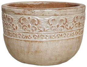 Κασπώ Πήλινο 06-00-21275-M Φ42x29cm Ecru-Terracotta Marhome Clay