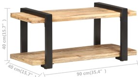 vidaXL Έπιπλο Τηλεόρασης 90 x 40 x 40 εκ. από Ακατέργαστο Ξύλο Μάνγκο