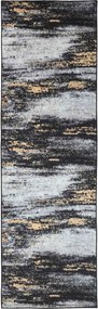 vidaXL Χαλί Runner LESAKA Μαύρο και Χρυσό 80 x 150 cm