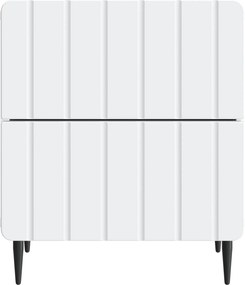 vidaXL Κομοδίνο Λευκό 43 x 34,5 x 49,5 εκ Επεξεργασμένο Ξύλο