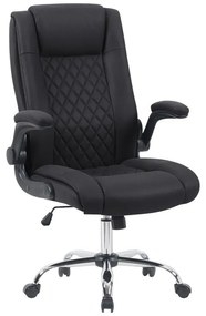 Καρέκλα γραφείου διευθυντη Kesla PES μαύρo 65x65x113-121εκ 65x65x121 εκ.