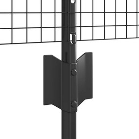 vidaXL Φράχτης  με 44 U Posts Γκρι 0.6x100 μ Steel