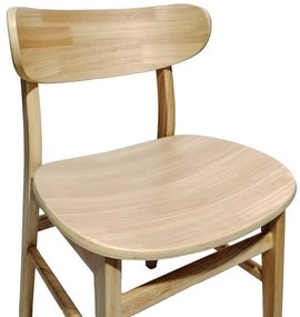 Καρέκλα Lumnia rubberwood σε φυσική απόχρωση 46x50x76εκ 2αδα 46x50x76 εκ.