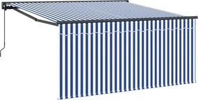 vidaXL Σκηνίτσα Αναδιπλούμενη Μπλε και άσπρο 300 x 250 εκ