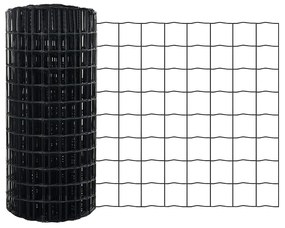 vidaXL Φράχτης με Στήλες. Γκρι 0.8 x 25 m Ατσάλι