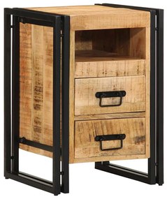 vidaXL Κομοδίνο με συρτάρι Καφέ 40 x 40 x 59 εκ. Μασίφ ξύλο μάνγκο