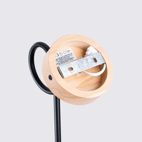 Φωτιστικό τοίχου EMBER / χάλυβας/ξύλο 1xmax 15W LED