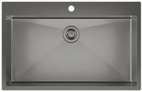 Helika Terra 100M Ένθετος Ανοξείδωτος Νεροχύτης 79x50.5mm PVD Graphite
