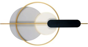 Φωτιστικό Τοίχου 01435.18 18W 24V LED 3000K 4700Lm 100x50cm Black-Gold Luma
