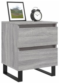 vidaXL Κομοδίνο Γκρι Sonoma 40 x 35 x 50 εκ. από Επεξεργασμένο Ξύλο