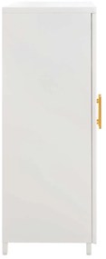ΜΕΤΑΛΛΙΚΟ ΝΤΟΥΛΑΠΙ ΒΙΤΡΙΝΑ CARIL HM9571.02 ΛΕΥΚΟ 80x37-40x102Yεκ.