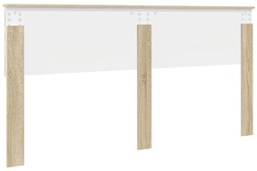 vidaXL Κεφαλάρι με κεφαλάρι Δρύς Sonoma 180 cm Επεξεργασμένο ξύλο
