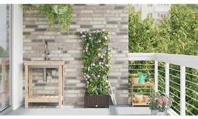 vidaXL Ζαρντινιέρες κήπου Καφέ 40 x 40 x 126 cm Ατσάλι