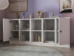 Stewehome Κονσόλα με ράφια και ντουλάπια Λευκό 161x40x72 cm