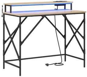 vidaXL Γραφείο Sonoma Δρυς 100 x 50 x 86.5 εκ Επεξεργασμένο ξύλο