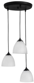 Φωτιστικό Οροφής Τρίφωτο Heronia Ovo 35-0033 Black/White