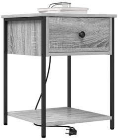 vidaXL Κομοδίνο Γκρι sonoma 42 x 41 x 56 εκ. Επεξεργασμένο ξύλο