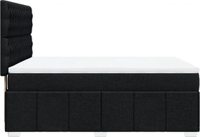 vidaXL Κρεβάτι Boxspring με Στρώμα Μαύρο 160x200 εκ. Υφασμάτινο