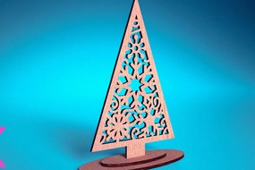 Σετ των 2 Intra απο ξύλο plywood 3mm-4mm πάχος Χριστουγεννιάτικο Στολίδι Μάνταλα με Δίασταση 30x30 cm INTRAFABR-72247366