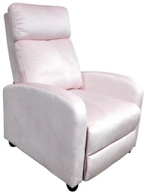 Πολυθρόνα ArteLibre Relax DIANELLA Ροζ Βελούδο 77x90x99cm