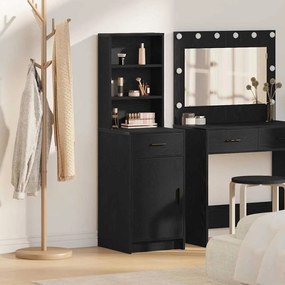 Highboard Μαύρη Οξυά 40 x 40,5 x 135 εκ. Επεξεργασμένο ξύλο