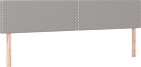 vidaXL Κρεβάτι Boxspring με Στρώμα Ανοιχτό Γκρι 180x200 εκ. Υφασμάτινο