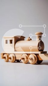 Intra Συλλεκτικό Ξύλινο Παζλ Plywood  4mm - Αξιολάτρευτο Ξύλινο Παιχνίδι Τρένο για παιδιά Σε Ξύλινο Κουτί - Διαστάσεις: 10x10 cm – 25 κομμάτια