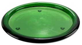 Βάση Κεριού Γυάλινη Πράσινη Art Et Lumiere Φ13εκ. 06800
