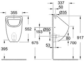 Ουρητήριο Grohe Bau Ceramic II