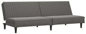 Καναπές Κρεβάτι Διθέσιος Γκρι από Συνθετικό Δέρμα - Γκρι