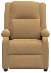 vidaXL Πολυθρόνα Μασάζ Ηλεκτρική Καφέ Βελούδινη