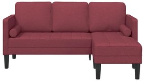 vidaXL Σετ Καναπέ Μπορντό 173 x 131 x 67 εκ ύφασμα