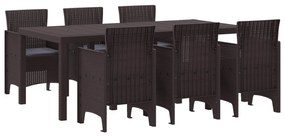 Σέτ φαγητού για κήπο 7 pcs Καφέ Πολυπροπυλένιο