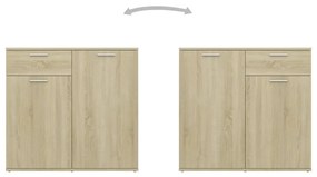 vidaXL Ντουλάπι με Συρτάρι Sonoma Δρυς 80 x 36 x 75 εκ. Επεξ. Ξύλο