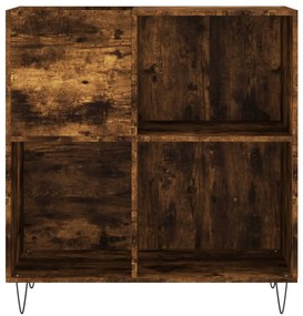 vidaXL Δισκοθήκη Καπνιστή Δρυς 84,5 x 38 x 89 εκ. από Επεξεργ. Ξύλο