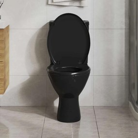 vidaXL Κάλυμμα Λεκάνης με Soft Close &amp; Quick Release Μαύρο