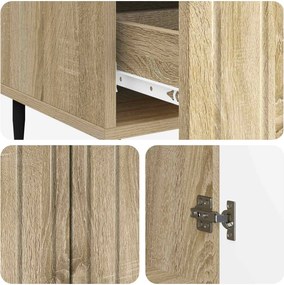 vidaXL Πλαϊνό γραφείο Sonoma Δρυς 66 x 34,5 x 97 εκ.