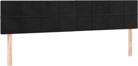 vidaXL Κρεβάτι Boxspring με Στρώμα Μαύρο 160x200 εκ. Βελούδινο