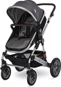 BABY STROLLER LORA STEEL GREY + MAMA BAG