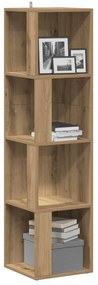 vidaXL Γωνιακό Έπιπλο Τεχνίτης δρυς 33x33x132 εκ. από Επεξεργ. Ξύλο