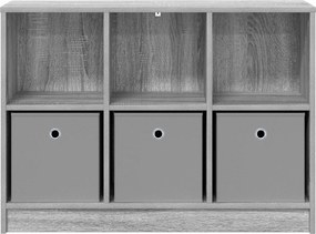 vidaXL Πλαϊνό γραφείο Γκρίζο Σονομα 88,5 x 27,5 x 63,5 εκ
