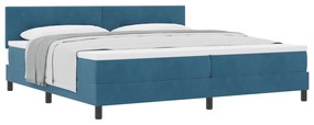 vidaXL Κουβέρτα με Στρώμα Σκούρο Μπλε 200x200 εκ. Βελούδινη