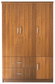 Ντουλάπα Τετράφυλλη CLOSET Καρυδί MDF 120x50x180cm